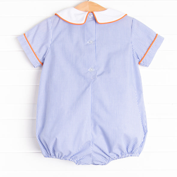 Friendly Ghost Embroidered Bubble, Blue