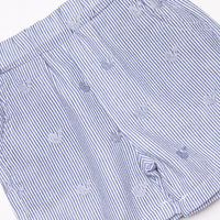 High Tide Embroidered Short Set, Blue