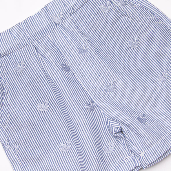 High Tide Embroidered Short Set, Blue