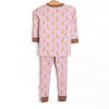 Giraffe Giant Bamboo Pajama Set, Pink