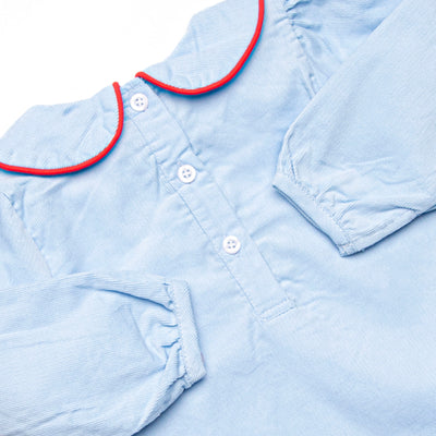 Hard Days Work Applique Dress, Blue