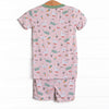 Feed Time Farmer Bamboo Pajama Short Set, Pink