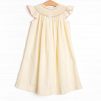 Saltwater Maidens Smocked Bishop Dress, Yellow