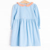 Hello Fall Applique Dress, Blue
