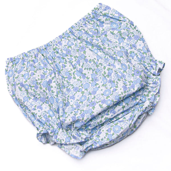 Strawberry Bliss Smocked Diaper Set, Blue