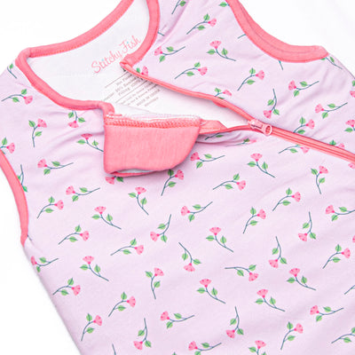 Sweet Pea Stems Bamboo Sleep Bag, Pink