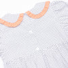 Spooky Spider Smocked Bubble, Navy Bitty Dot