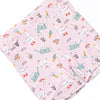 Feed Time Farmer Bamboo Pajama Short Set, Pink