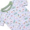 Feed Time Farmer Bamboo Pajama Short Set, Blue