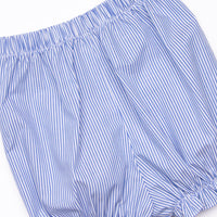 Friendly Ghost Embroidered Bloomer Set, Blue