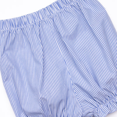 Friendly Ghost Embroidered Bloomer Set, Blue