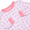 Sweet Pea Stems Bamboo Pajama Set, Pink