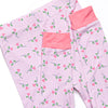 Sweet Pea Stems Bamboo Pajama Set, Pink