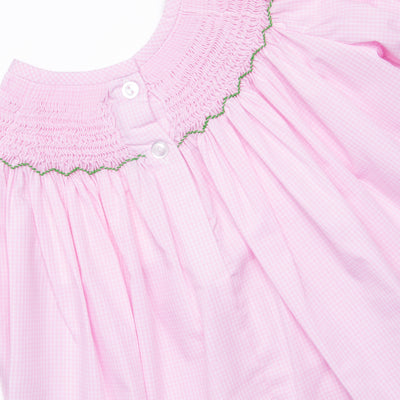 Trick or Treat Smocked Bishop Dress, Pink Gingham
