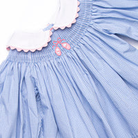 Dancing Shoes Smocked Bubble, Blue
