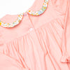 Fall Floral Harvest Applique Dress, Pink
