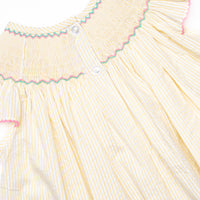 Saltwater Maidens Smocked Bishop Dress, Yellow