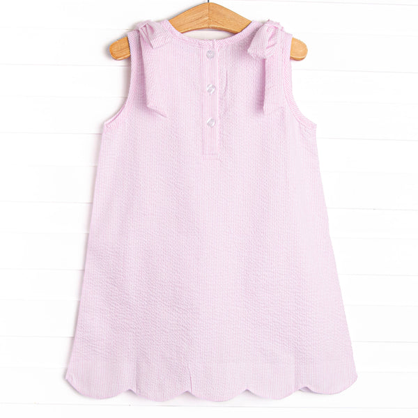 Southern Seersucker Dress, Pink