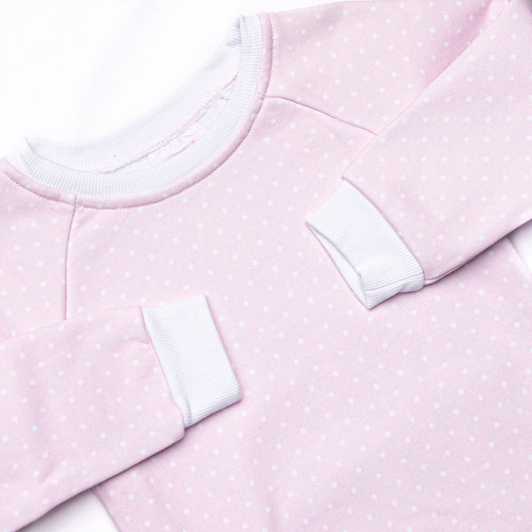 Petite Polka Dot Sweatshirt, Pink