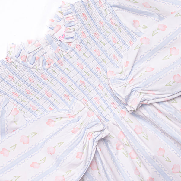 Sweet Pea Stripes Legging Set, Blue