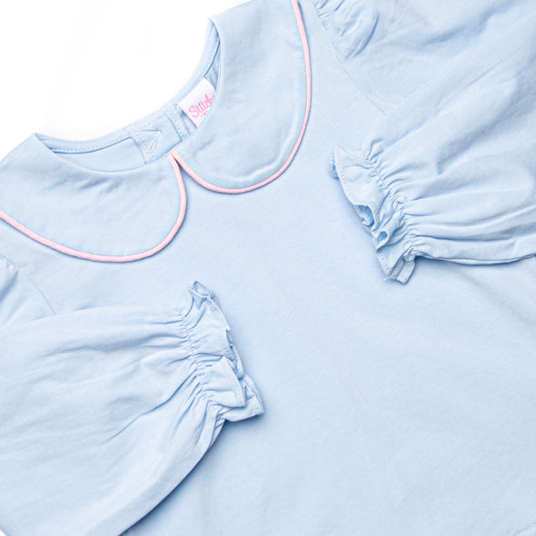 Sweet Pea Stripes Skirt Set, Blue