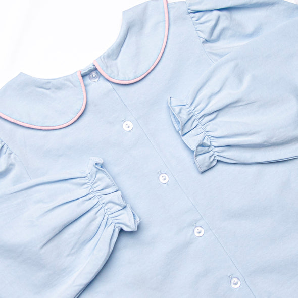 Sweet Pea Stripes Skirt Set, Blue