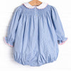 Dancing Shoes Smocked Bubble, Blue