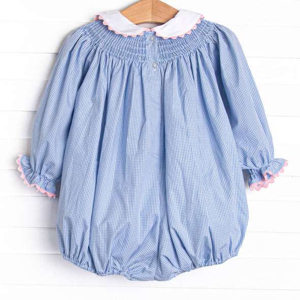 Dancing Shoes Smocked Bubble, Blue
