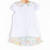 Bouquet Bundles Applique Ruffle Short Set, Pink