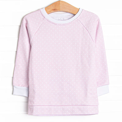 Petite Polka Dot Sweatshirt, Pink