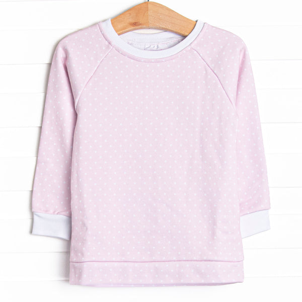 Petite Polka Dot Sweatshirt, Pink