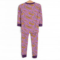 Mystical Masks Bamboo Pajama Set, Purple