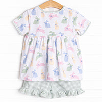 Cottontail Colors Short Set, Green
