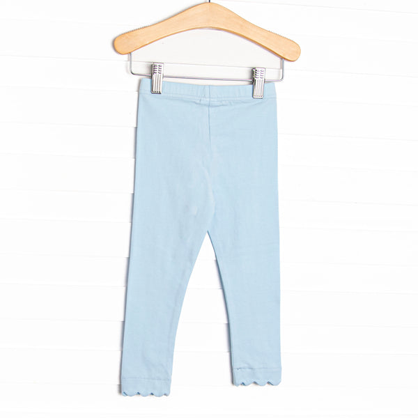 Shelly Scalloped Legging, Blue