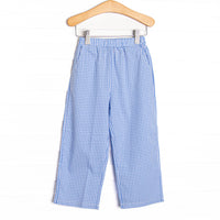  Classic straight pants with pockets that are charming in every way. Featured in 4 gingham colors, 
