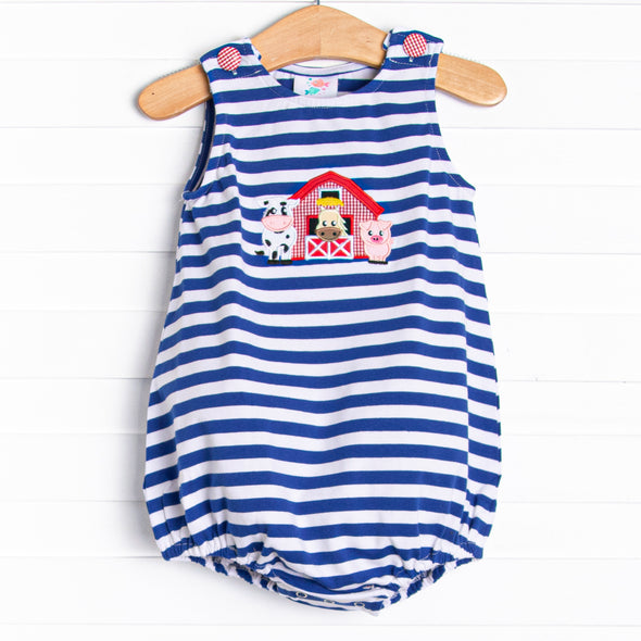 Back at the Barnyard Applique Bubble, Blue