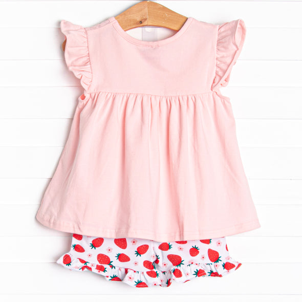 Strawberry Dreams Short Set, Pink