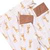 Giraffe Giant Bamboo Pajama Set, Yellow