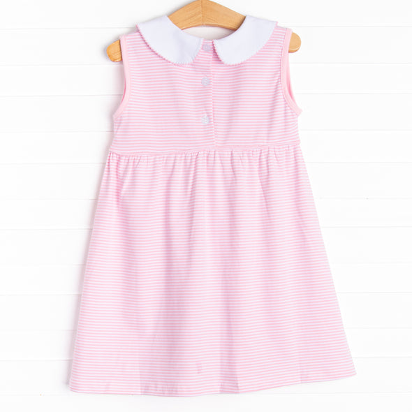 Perfect Pal Applique Dress, Pink Stripe