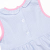 Back in Time Applique Dress, Blue Stripe