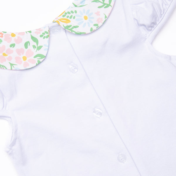 Bouquet Bundles Applique Ruffle Short Set, Pink