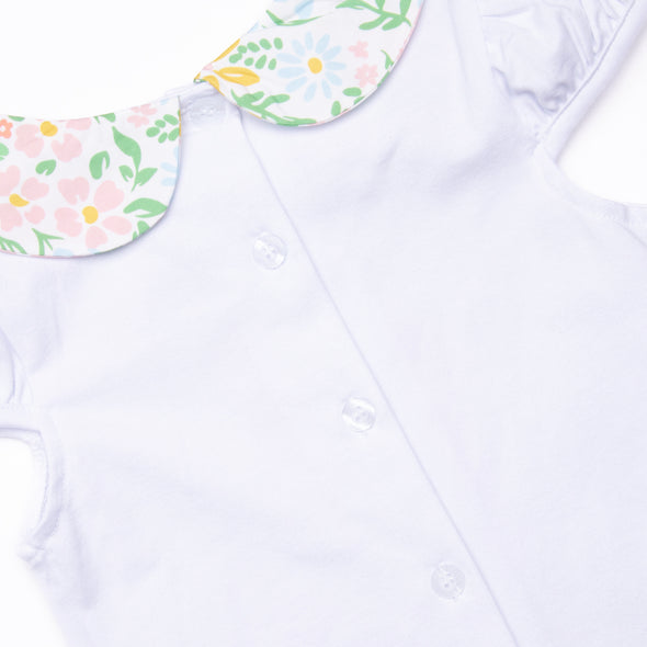 Bouquet Bundles Applique Ruffle Short Set, Pink