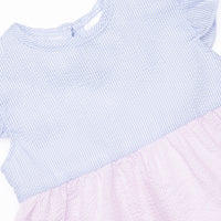 Cotton Candy Color Block Short Set, Blue