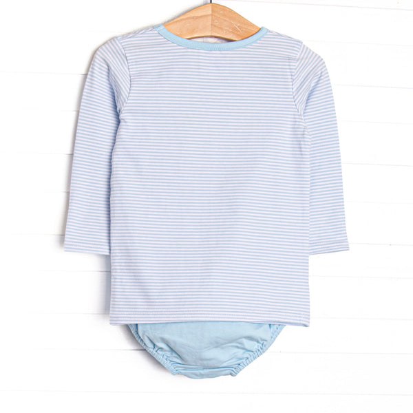 Scoop of Love Applique Diaper Set, Light Blue Stripe
