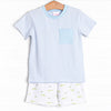 Later Alligator Short Set, Blue