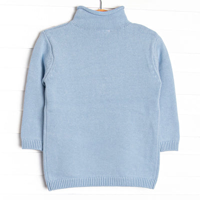 Toodles, Poodles Rolled Neck Sweater, Blue