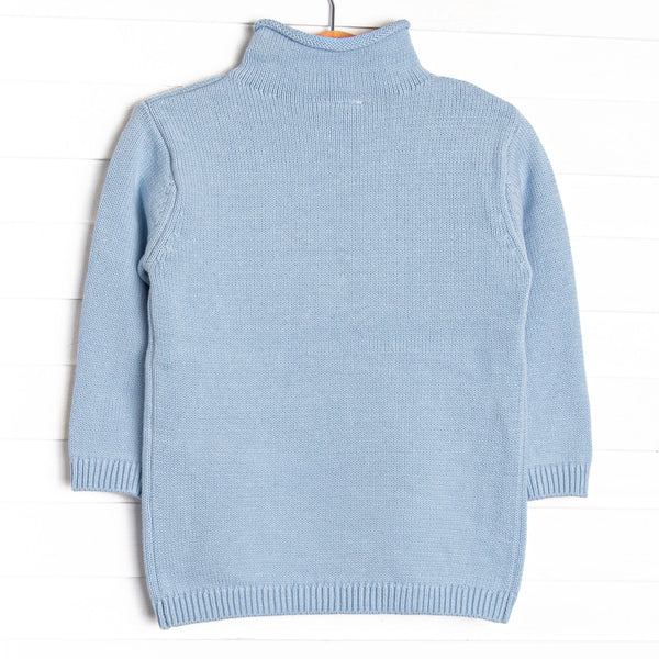 Toodles, Poodles Rolled Neck Sweater, Blue