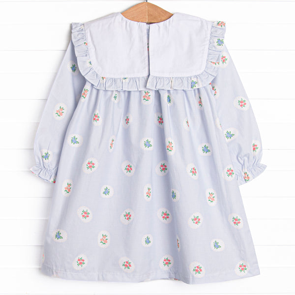 Periwinkle Patched Dress, Blue