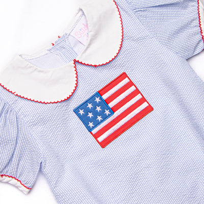 Stars and Stripes Applique Bubble, Blue