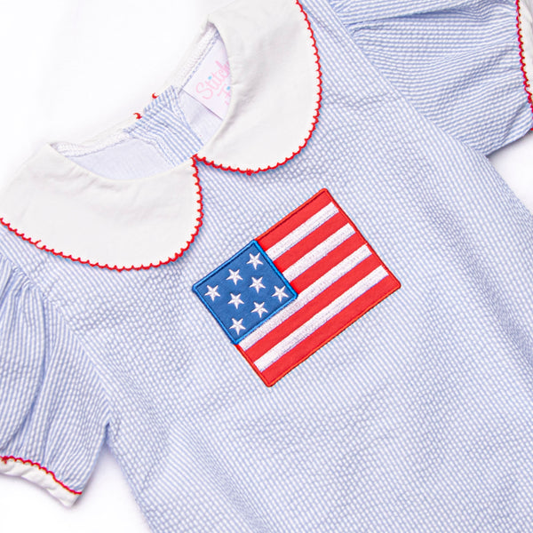 Stars and Stripes Applique Bubble, Blue